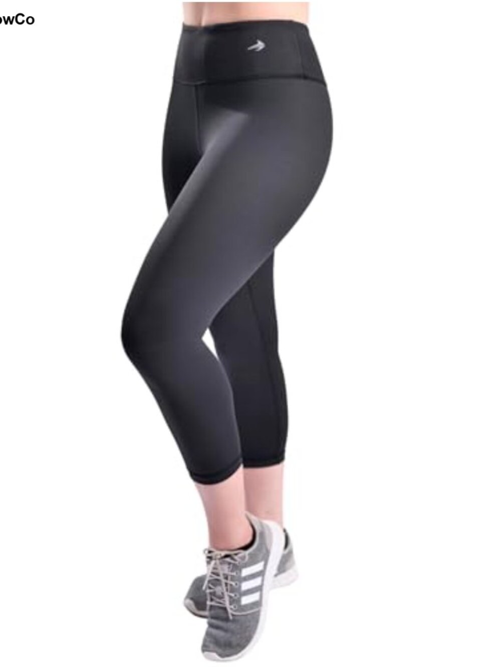 High Waisted Tummy Control Compression Capri Leggings for Women - 4 Way